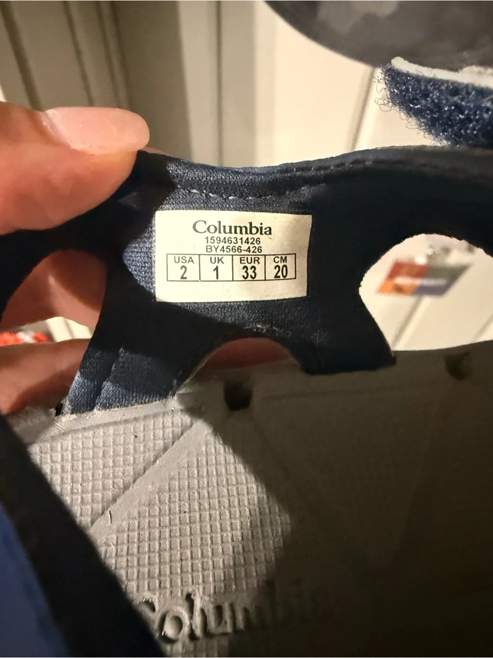 Columbia Blue and Gray Kids' Adjustable Sport Sandals